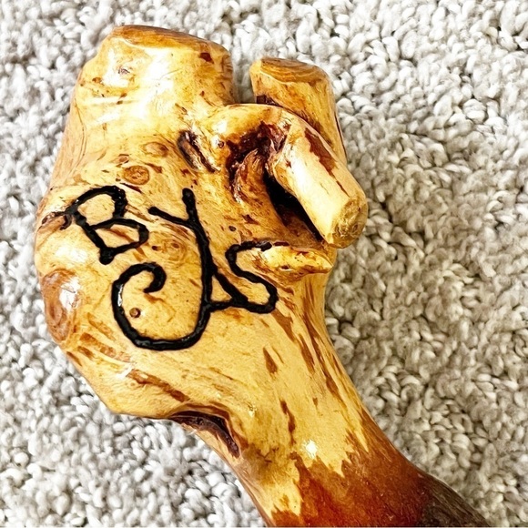 Striped Maple Moosewood Cut Walking Trekking Stick Twist Staff Hiking Maine Cane - Picture 12 of 16